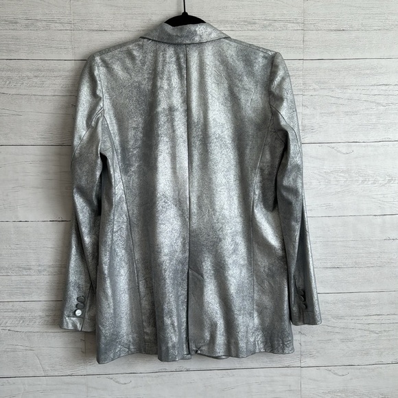 Zara Silver Suede Blazer | SIZE XS - Picture 3 of 9
